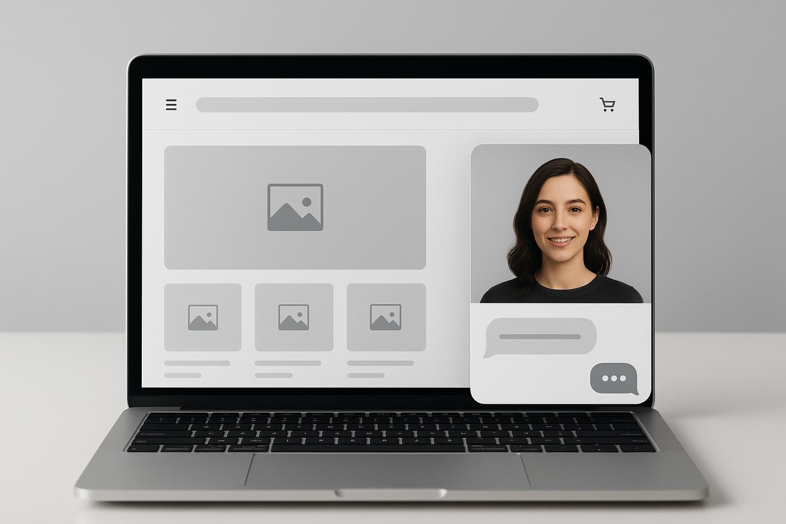 Live avatar AI shopping assistant used as website reception to improve ecommerce conversion
